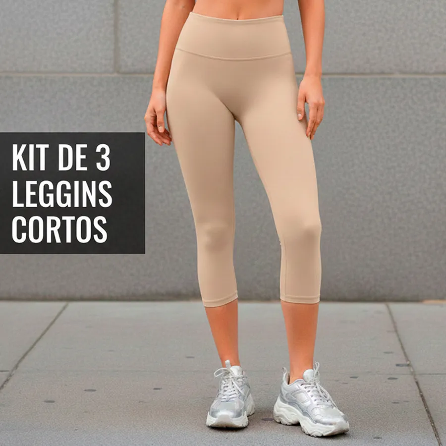 P-70130 KIT DE 3 LEGGINS CORTOS 6948
